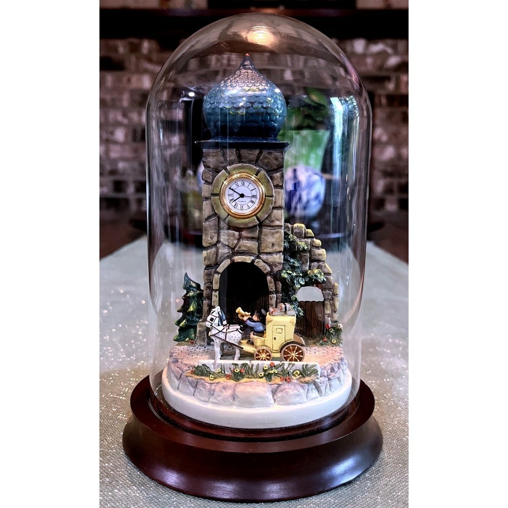 Goebel Rare Miniature Carriage The Mail is Here 1992 w/ Clock Tower Dome